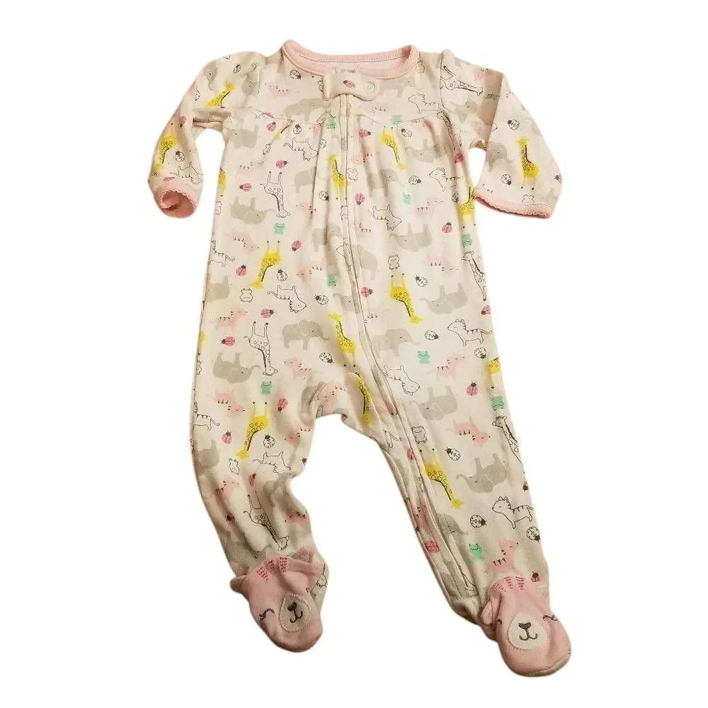 Carter's zoo footed pajamas 6 months